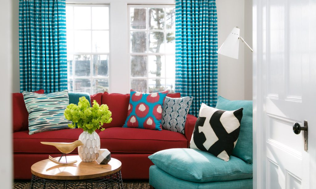 A seating area located in a suite. Photo Credit: Rarebrick Photography