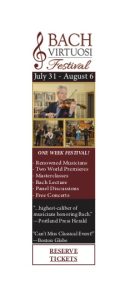 Photos Provided by Bach Virtuosi Festival