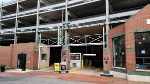 High Street from the Right is entry/exit to Gateway Garage on High St, Photo Credits: SP+ Corporation