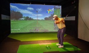 Simulator at X-Golf, Photo Credits: Serena Folding