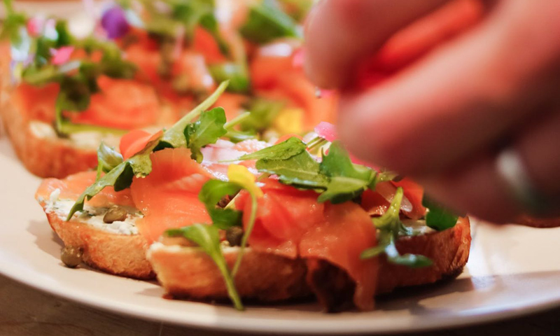 Salmon Crustinis. Photo Credit: Prentice Hospitality