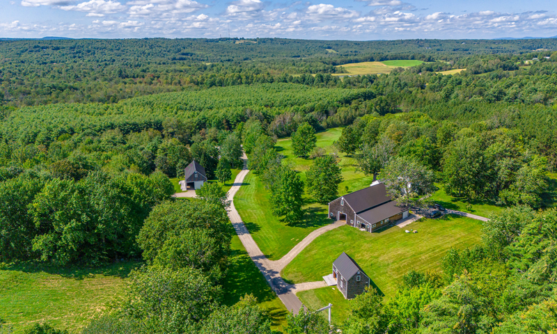 Aerial shot of Cunningham Farm. Photo Credit: PGM Photography