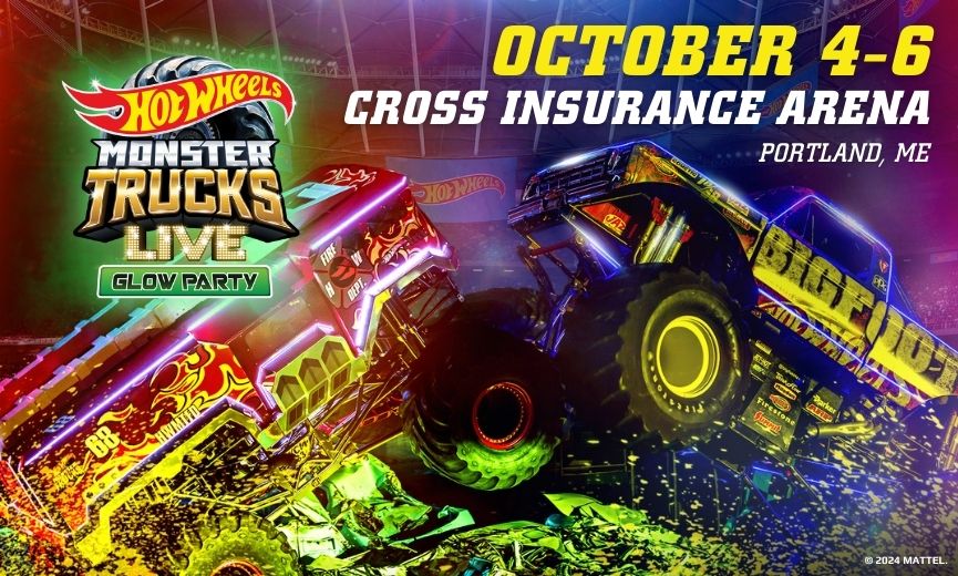 Hot Wheels Monster Truck Glow Party. Photo courtesy of Cross Insurance Arena