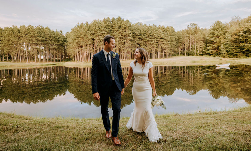 Couple at Pond. Photo Credit: Chris Bennett Photography