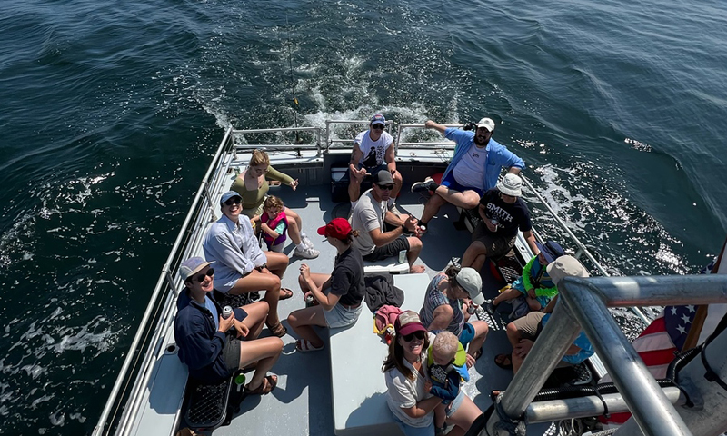 Group Aboard Boat. Photo Credit: Owen Johnson