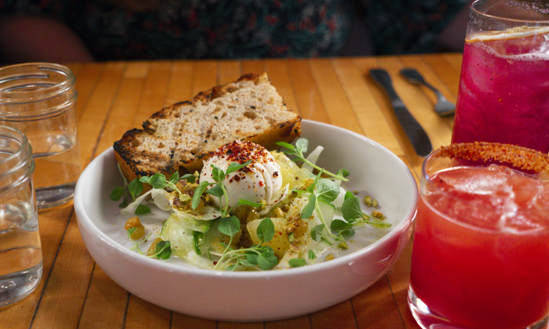 Burrata salad from Gather in Maine, Photo credit to Capshore Photography Burrata salad from Gather in Maine, Photo credit to Capshore Photography