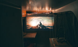 Movie night in van, Photo credit to Capshore Photography