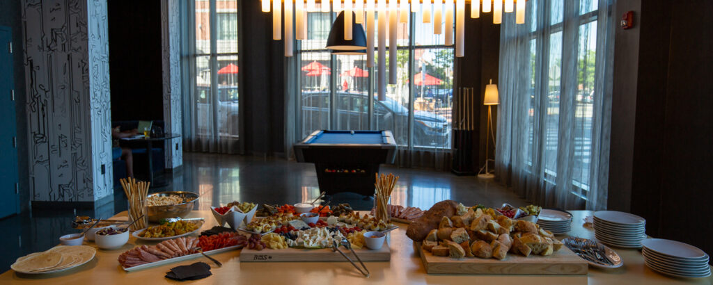 Food spread in the lobby, Photo Credits: Serena Folding Food spread in the lobby, Photo Credits: Serena Folding