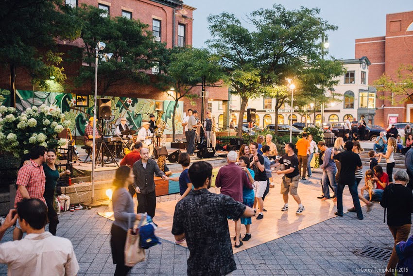 Dancing in Congress Square Park. Corey Templeton Photography