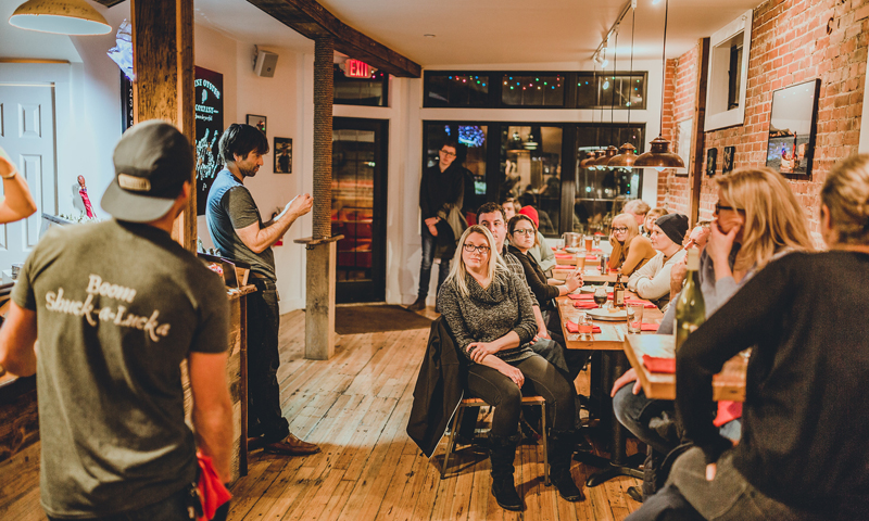 Group at Oyster Bar. Photo Provided by Maine Oyster Company