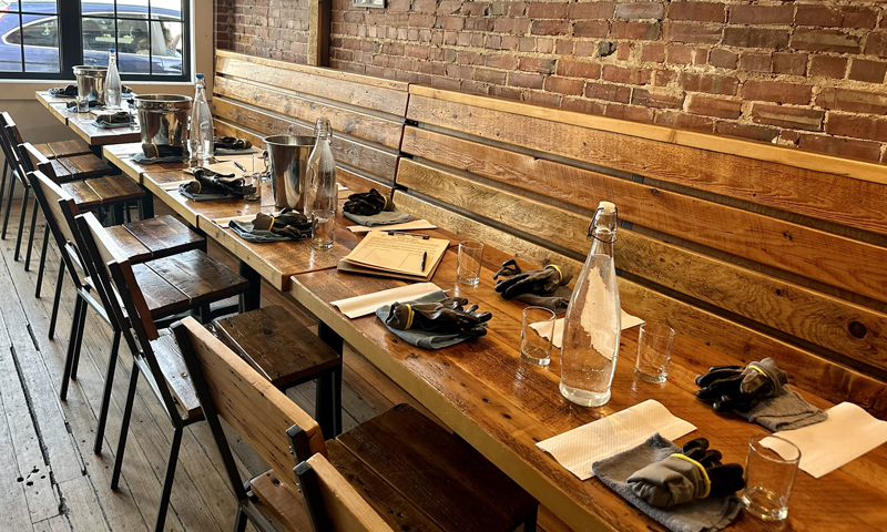 Dining Table. Photo Provided by Maine Oyster Company
