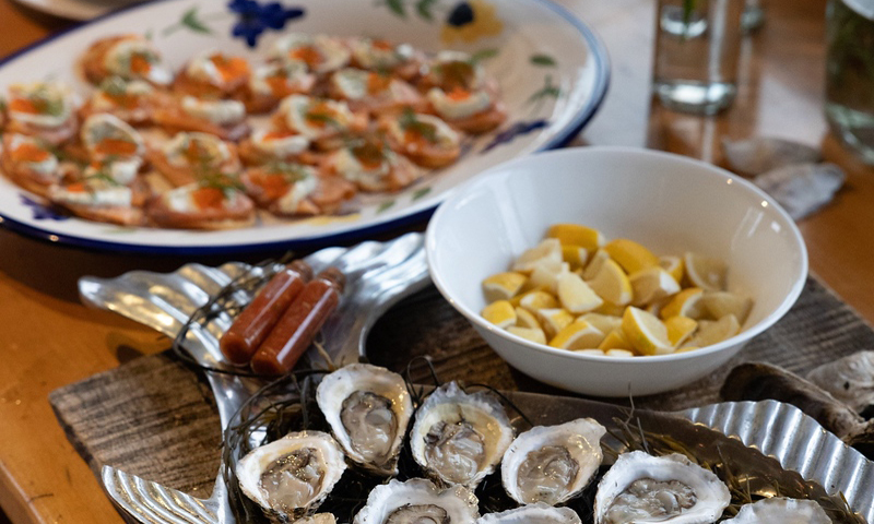 Oysters and Apps. Photo Provided by Maine Oyster Company