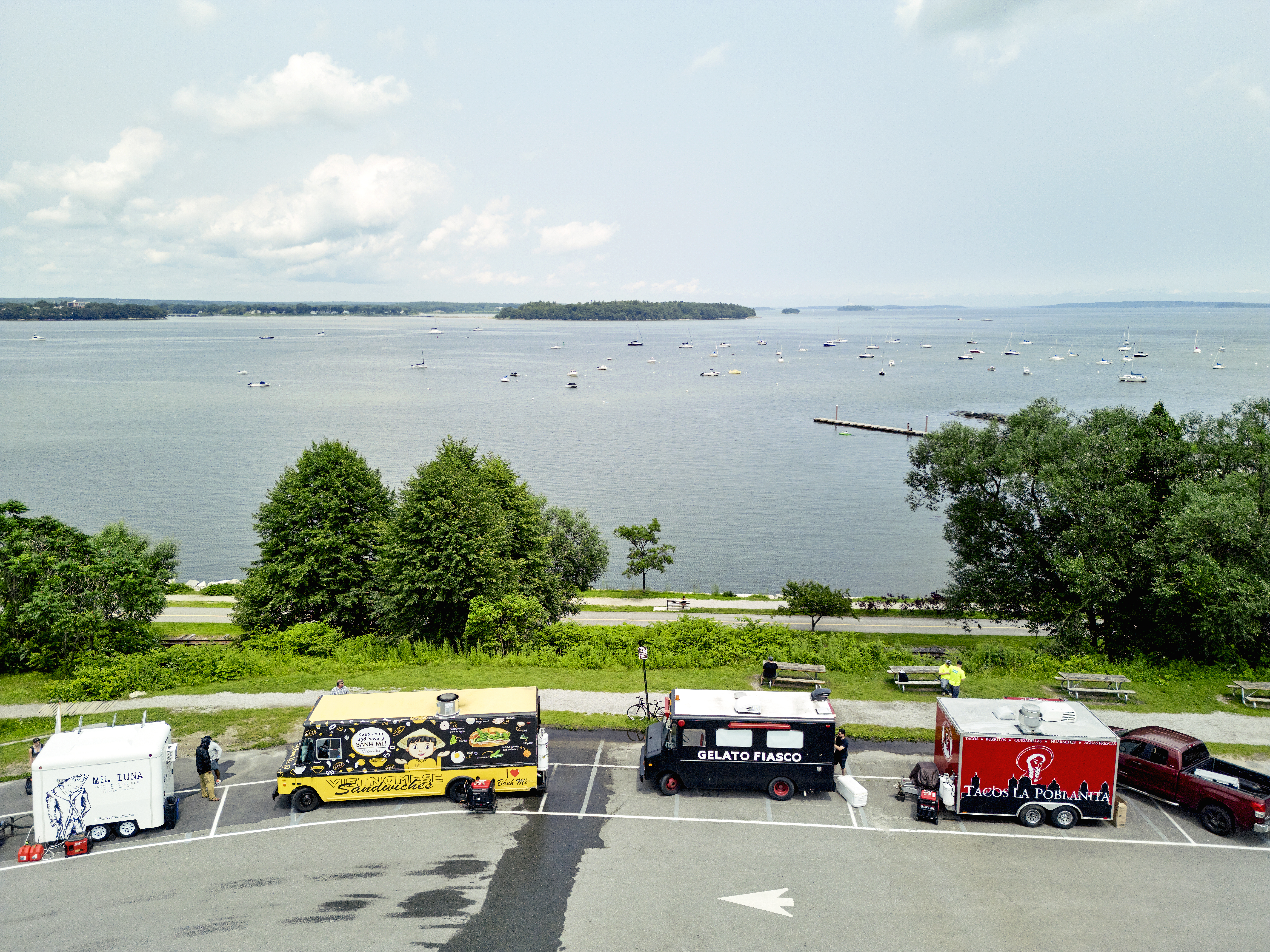 Food trucks by water, Photo credit: Lone Spruce Creative, courtesy of Maine Office of Tourism Food trucks by water, Photo credit: Lone Spruce Creative, courtesy of Maine Office of Tourism