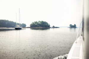 Sailboat on the water, Photo credit: Lone Spruce Creative, courtesy of Maine Office of Tourism