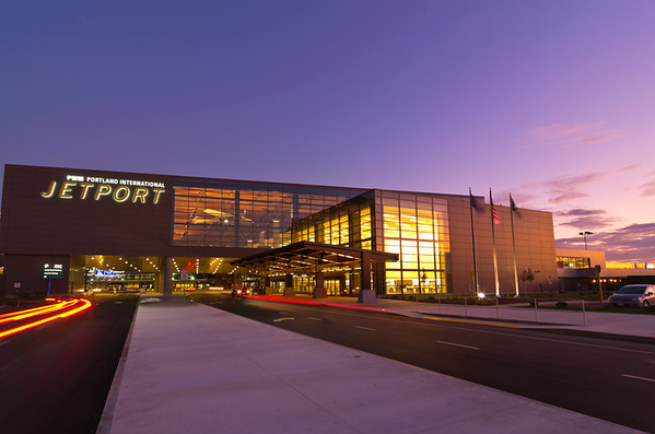 Portland International Jetport at Sunset, Photo Credit: CFW Photography