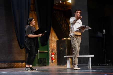 Rehearsal - Talon & Sydney. Photo courtesy of University of Southern Maine