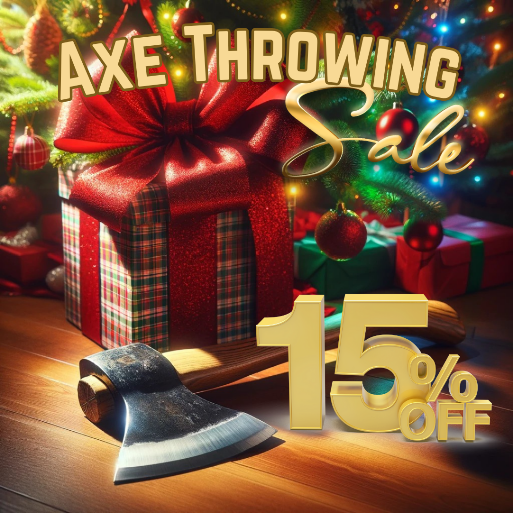 Axe Throwing Discount. Photo courtesy of The Axe Pit