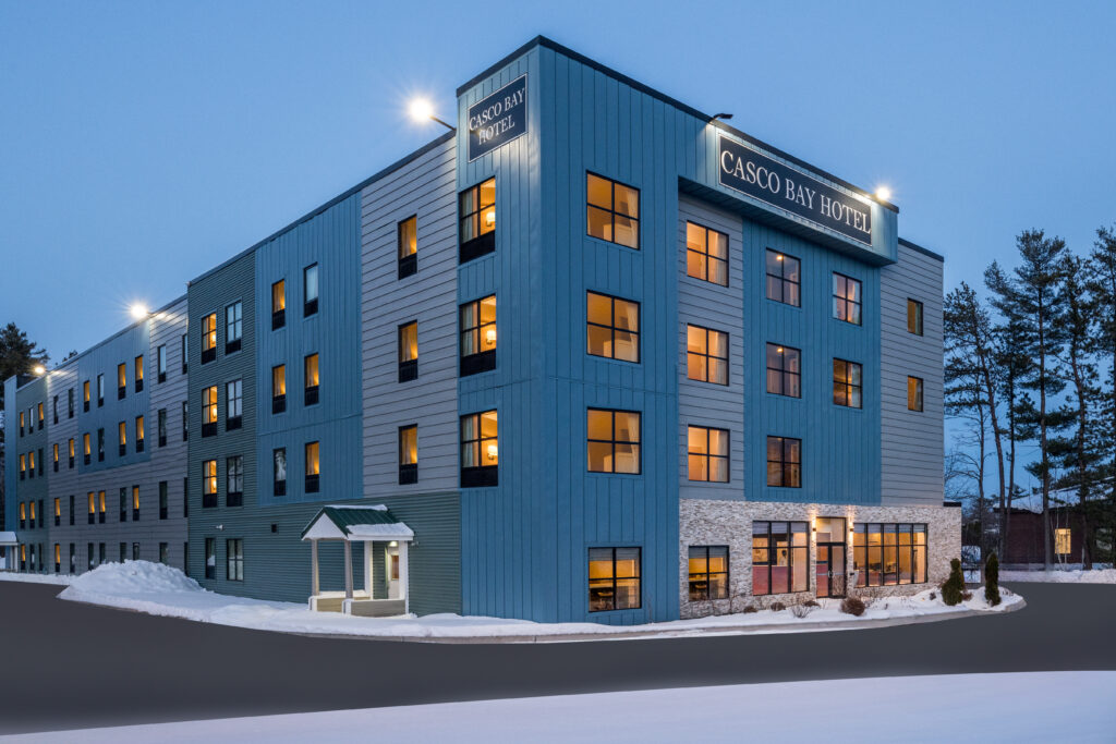 Casco Bay Hotel Exterior. Photo Credit: Peter G. Morneau Photography