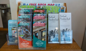 Visitor brochures; Photo Credit: Lauren Peters at Visit Portland