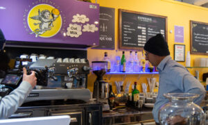 Making espresso; Photo Credit: Lauren Peters at Visit Portland