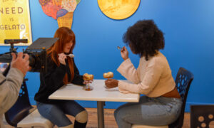 Enjoying affogato dessert; Photo Credit: Lauren Peters at Visit Portland