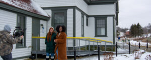 Women walking together; Photo Credit: Lauren Peters at Visit Portland