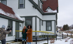 Women walking together; Photo Credit: Lauren Peters at Visit Portland
