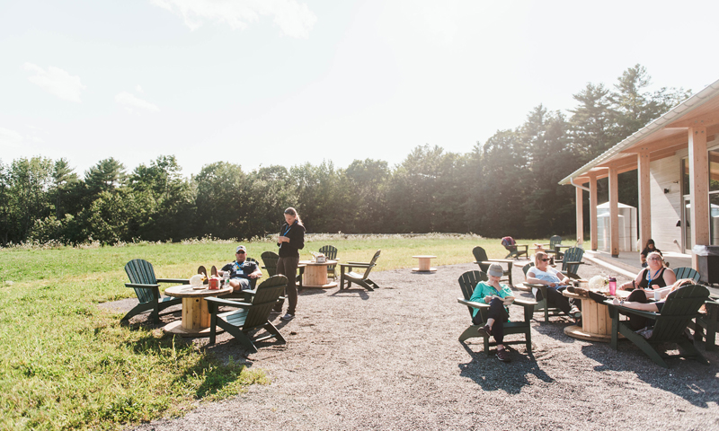 Group Outside The Ecology School at River Bend Farm. Photo Credit: Christina Wnek