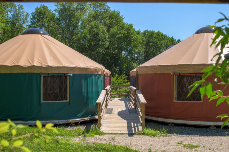 Yurts at The Ecology School. Photo Credit: Peter G. Morneau Photography