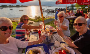 Dining at Island Lobster Company. Photo Credit: Serena Folding Photography