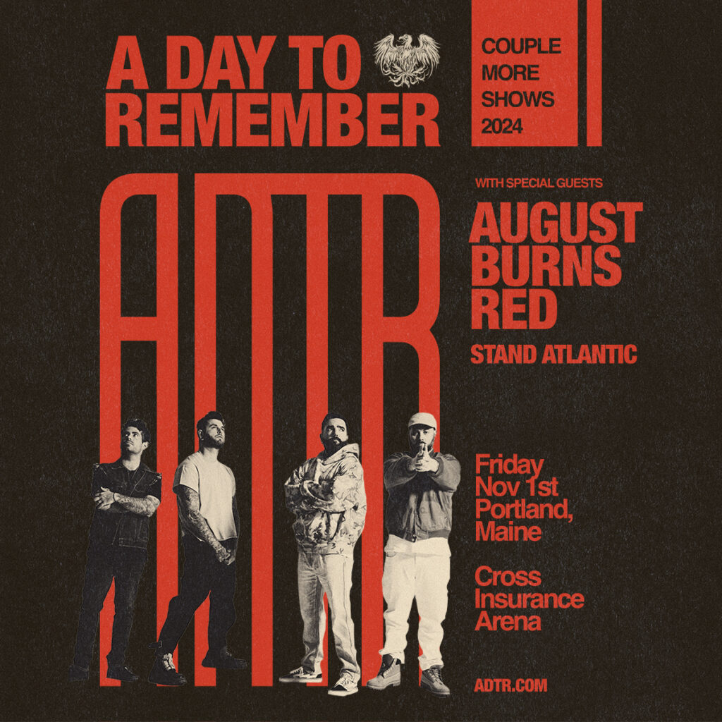 A Day To Remember Poster; Photo courtesy of Cross Insurance Arena