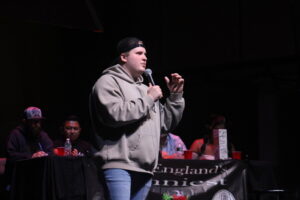 Comic Performing at Portland Maine Comedy Festival. Photo Credit: PMCF