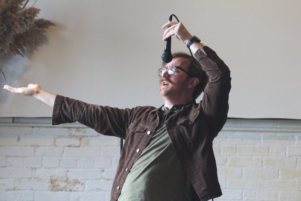 Comic Performing at Portland Maine Comedy Festival. Photo Credit: PMCF