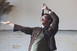 Comic Performing at Portland Maine Comedy Festival. Photo Credit: PMCF