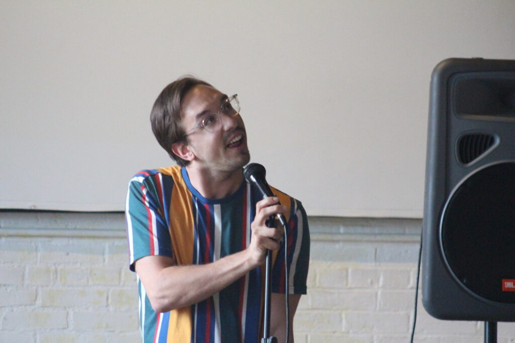 Comic Performing at Portland Maine Comedy Festival. Photo Credit: PMCF