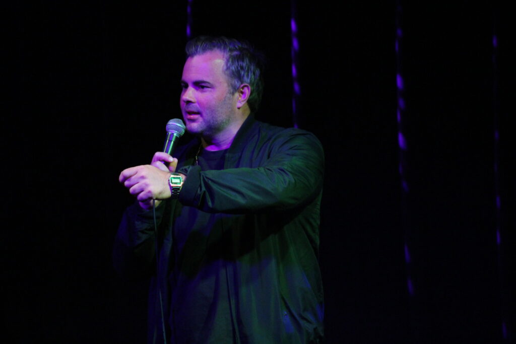 Comic Performing at Portland Maine Comedy Festival. Photo Credit: PMCF