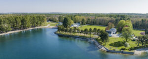 Lake in neighborhood and forest ; Photo credit: Capshore Photography