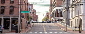 Commercial Street intersection in the Old Port; Photo credit: Capshore Photography