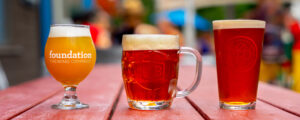 Foundation Brewing Co. beer lineup; Photo Credit: Peter G. Morneau Photography