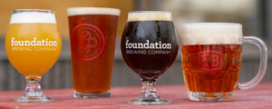 Foundation Brewing Co. beer lineup; Photo Credit: Peter G. Morneau Photography
