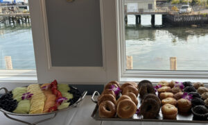 Breakfast and bagel spread; Photo Credit: Lauren Peters at Visit Portland