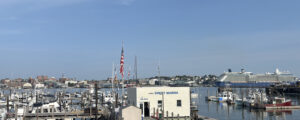 Large cruise ship in Portland Harbor; Photo Credit: Lauren Peters at Visit Portland