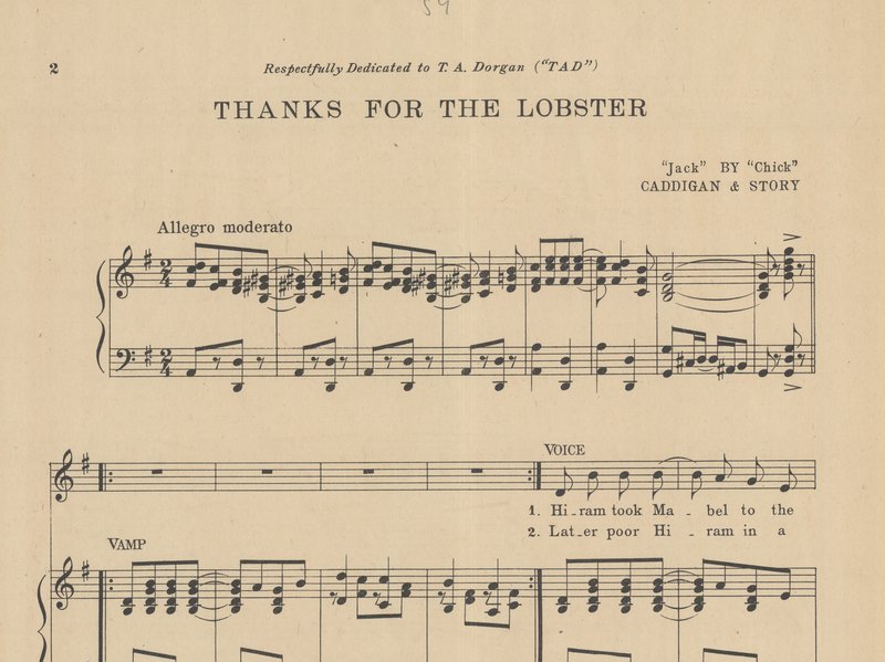 Of Note Maine Sheet Music; Photo Courtesy Maine Historical Society