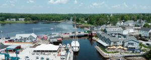 Aerial of a harbor; Photo credit: @MarriottBonvoy