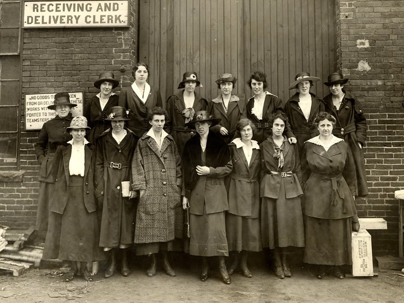 Women employees at Portland Company; Photo Courtesy Maine Historical Society