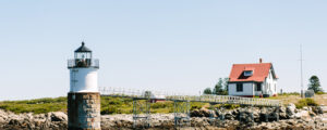 Walkway to ocean lighthouse; Photo Credit: Megan Clouse
