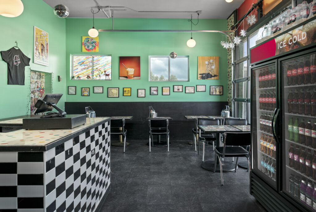 A&C Soda Shop Interior. Photo Credit: Peter G. Morneau Photography