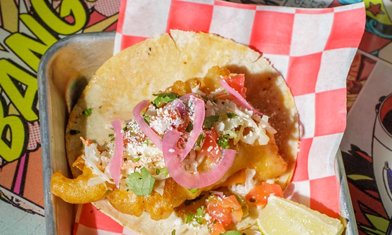 Fish Tacos at A&C Soda Shop. Photo Credit: Bonnie Durham