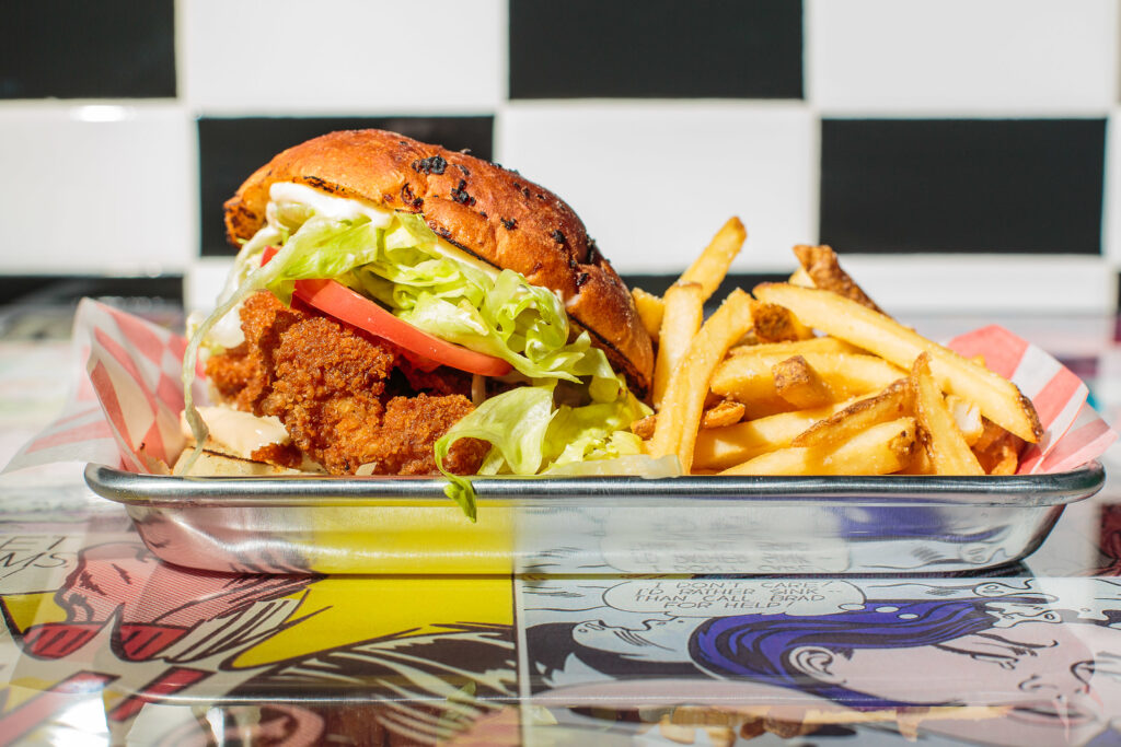 Sandwich and Fries at A&C Soda Shop. Photo Credit: Bonnie Durham
