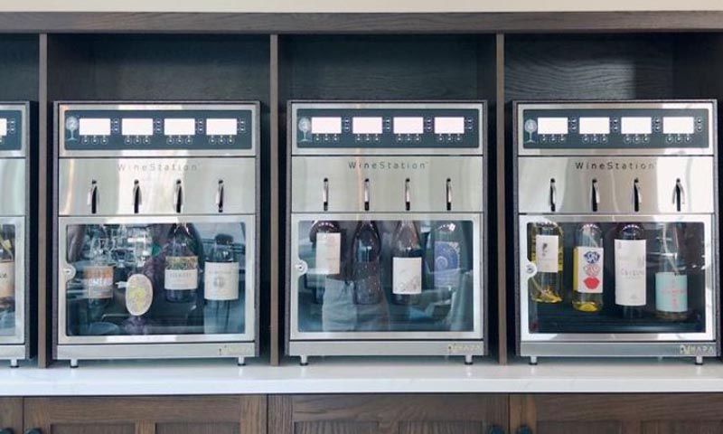 Self Pouring Wine Station. Photo Provided by Angoor Wine Bar